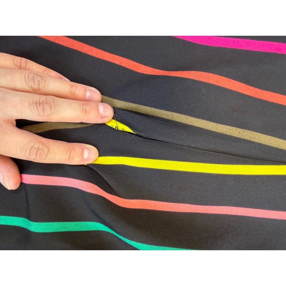 New York & Company Striped Strapless Jumpsuit Womens‎ Medium Colorful Bright